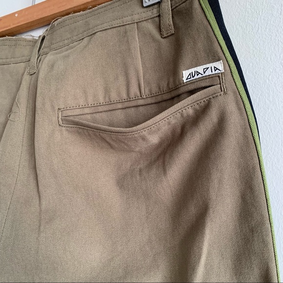 OVADIA&SONS Stripe Track Chino Pants OLIVE Black - Picture 7 of 8